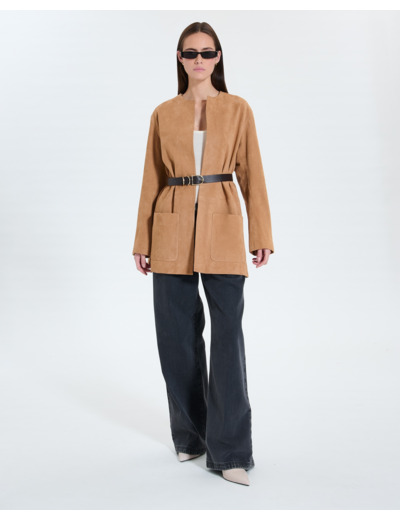 Manteau mi-long beige
