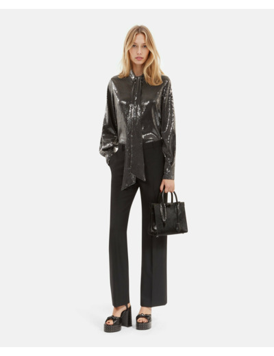 Chemise à sequins grise grey