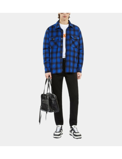 Blouson Matelasse A Carreaux blue black