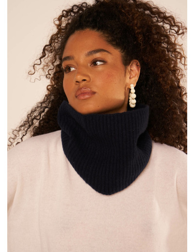 Tour de cou à cotes en cachemire