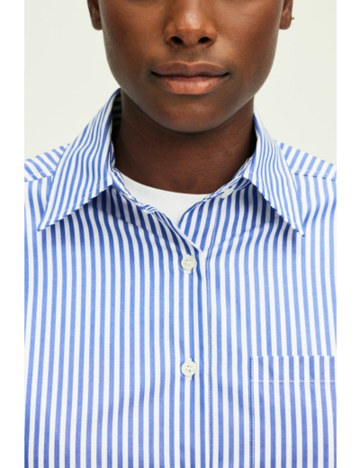 Chemise à rayures contrastées en coton - ASSIME