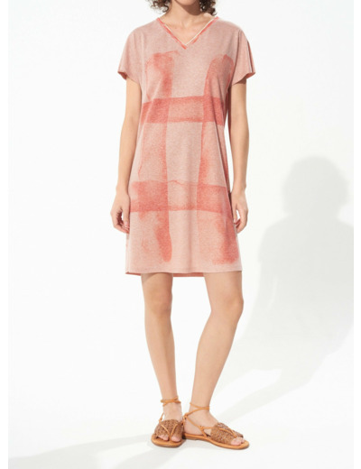 Robe rose velours