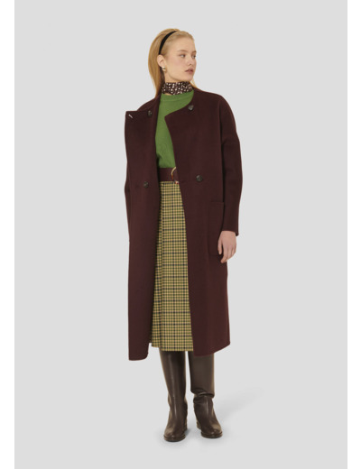 Manteau Mara Figue en Laine