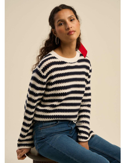 Pull motif marinière