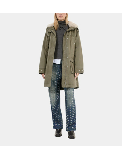 Parka À Capuche Kaki olive night