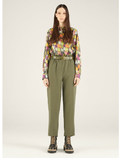 Pantalon droit kaki