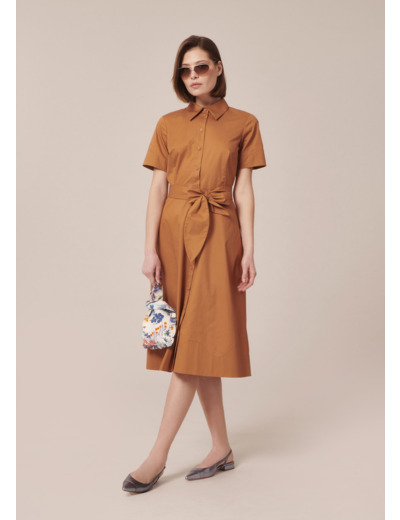 Robe Retronie Cognac en Coton