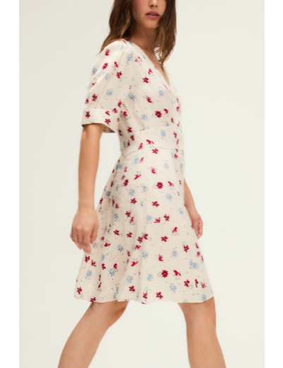 Robe courte et cintrée à fleurs - PYA