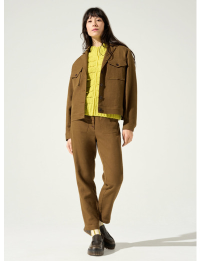 Blouson kaki bronze