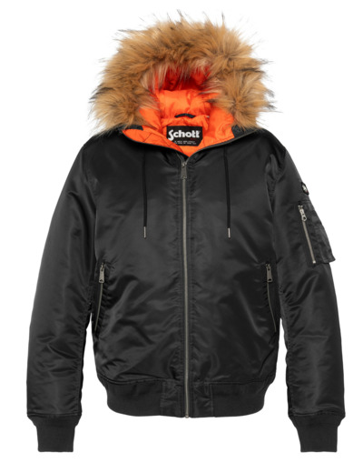 Bomber avec capuche en fausse fourrure