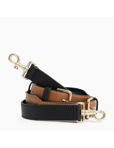 Bandoulière réversible ajustable en cuir