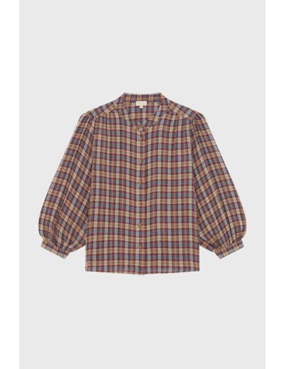 Chemise col rond à carreaux - BENNIE