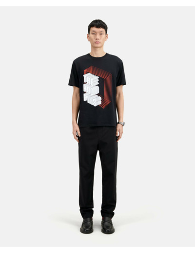 T-Shirt Manches Courtes Avec Print A Neon The Kooples black