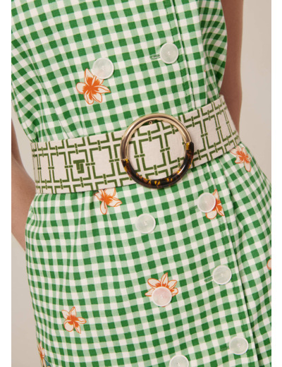 Ceinture Lauren Ecru en Cuir