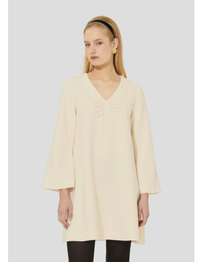 Robe Rolie Ecru en Polyester