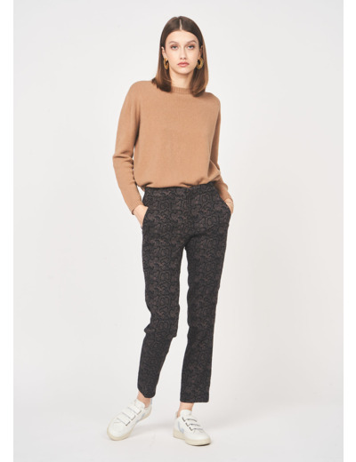 Pantalon de ville en jacquard python