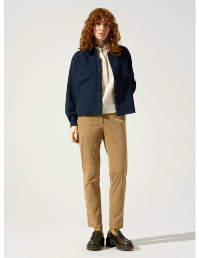 Pantalon droit cafe au lait