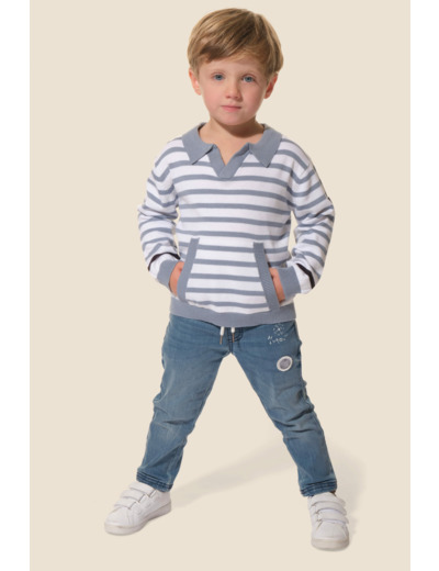 Pull garçon esprit polo Dylan