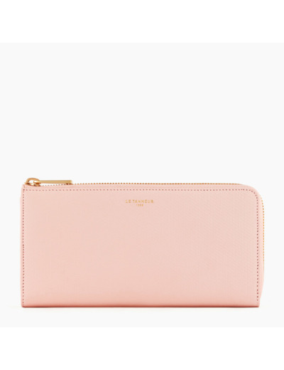 Compagnon zippé Emilie en cuir monogramme