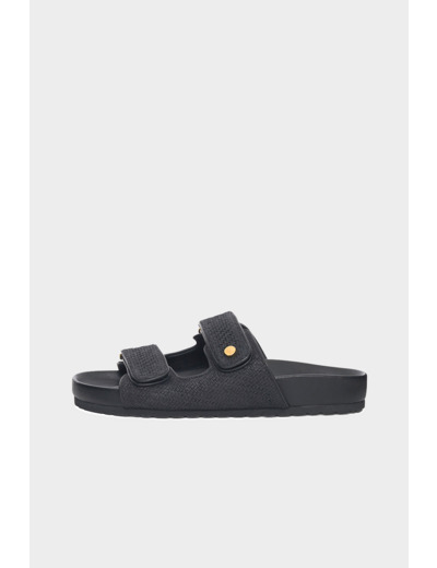 Sandales à double bride effet raphia - LILY