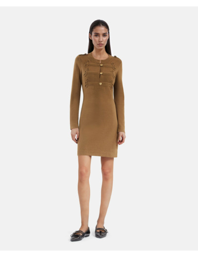 Robe details brandebourg kaki