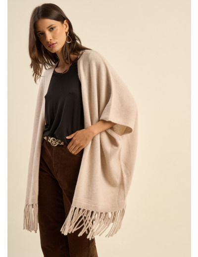Cardigan ample à franges