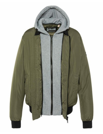 Bomber à plastron capuche amovible AERO SCHOTT