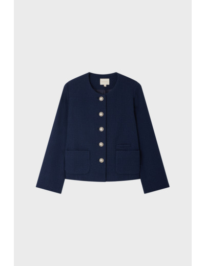 Veste tweed à boutons dorés - BALI
