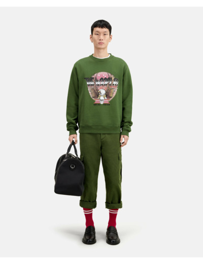 Sweatshirt Avec Print Aigle used kaki