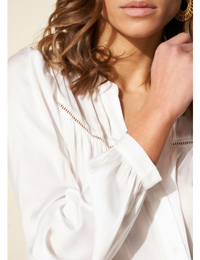 Chemisier manches longues col tunisien