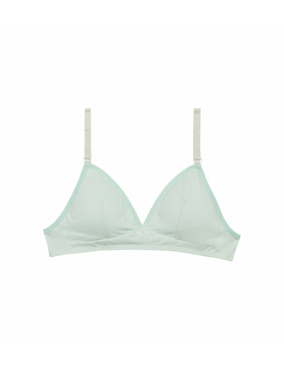 Soutien-gorge triangle sans armature en coton bio Bleu Pastel Skin Care