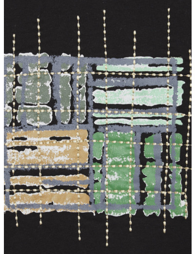 Sweat noir multicolore