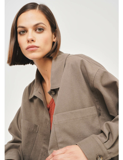 Surchemise courte à manches longues