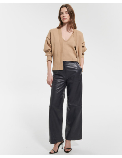 Gilet Gavin Camel en Coton