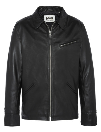 Blouson casual, cuir de vachette