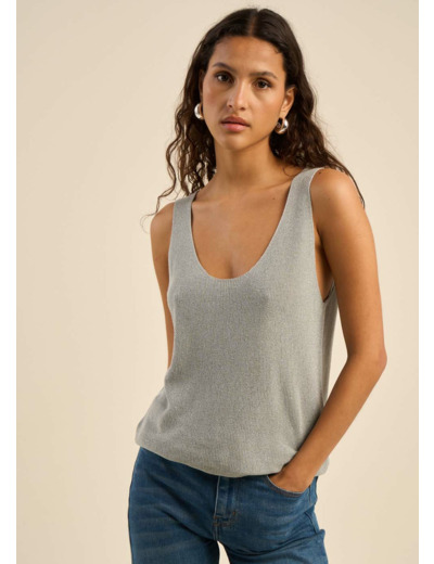 Débardeur en maille scintillante