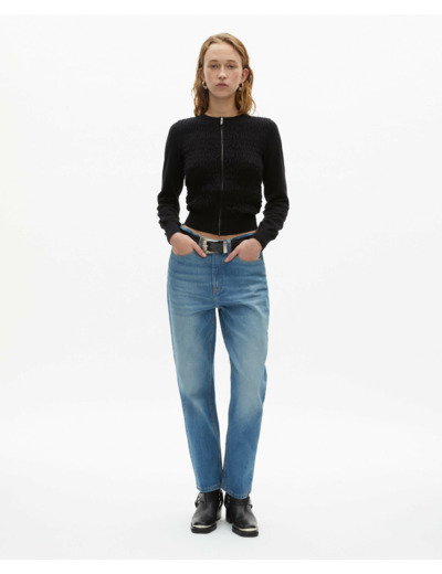 Cardigan a zip black