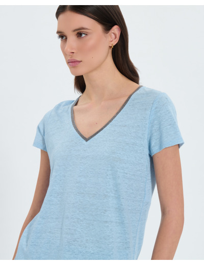 Top jersey bleu ciel