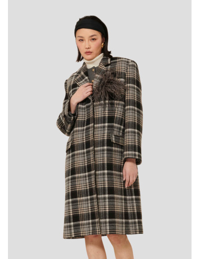 Manteau Marcel Gris en Laine