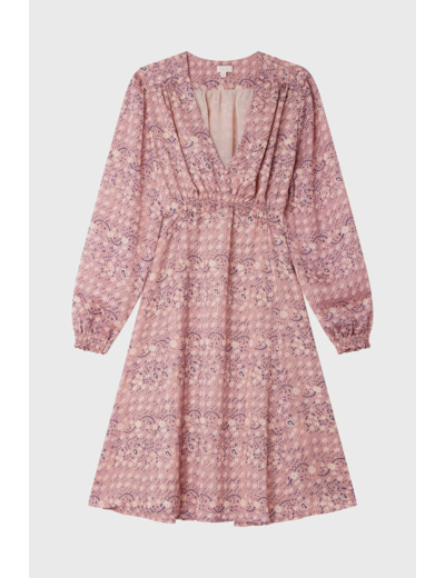 Robe courte à fleurs et lurex - SOLINE
