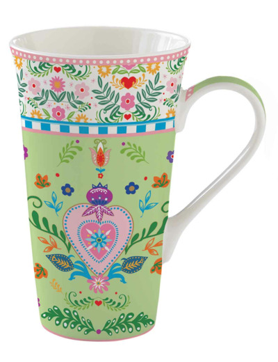 SPRING FOLK Coffret mug 60cl porcelaine
