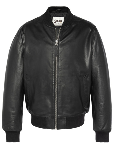 Blouson bomber, cuir de vachette