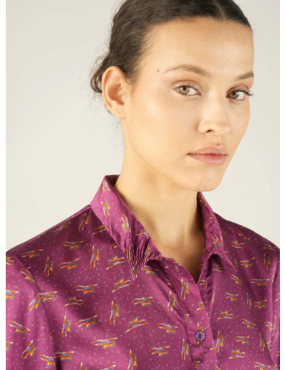 Robe violet chardon