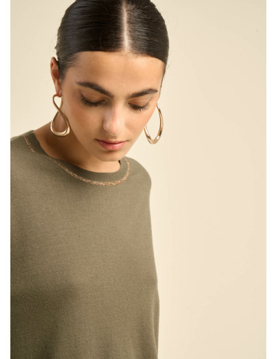 Pull col bateau à manches longues