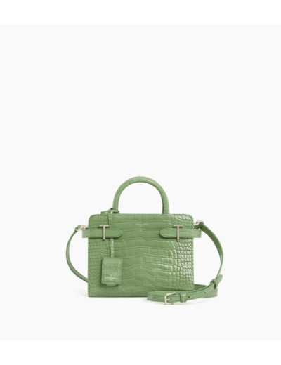 Petit sac à main Emilie en cuir effet croco