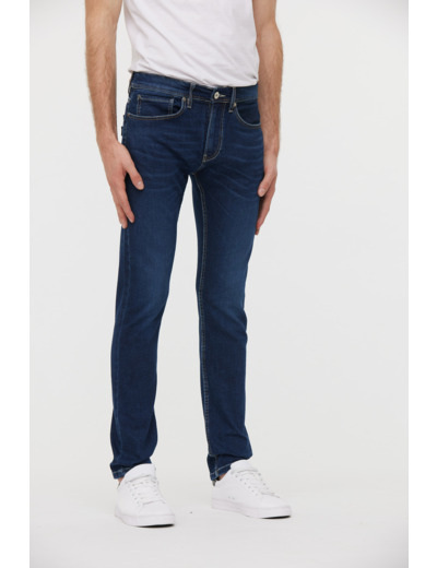 Pantalon straight fit, taille medium haute,jambe ajustée