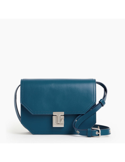 Petit sac bandoulière Rose en cuir lisse