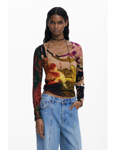 T-Shirt À Manches Longues En Maille – Femme
