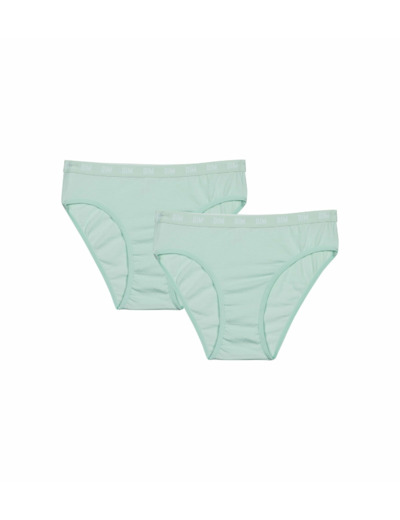 Lot de 2 culottes filles en coton bio Bleu Pastel Dim Skin Care