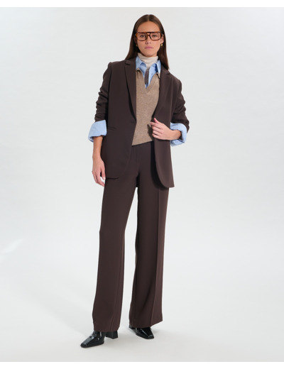 Veste Victorina Chocolat en Polyester